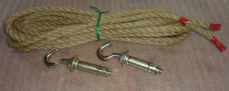 Hammock fixings for wall, joists and pergolas